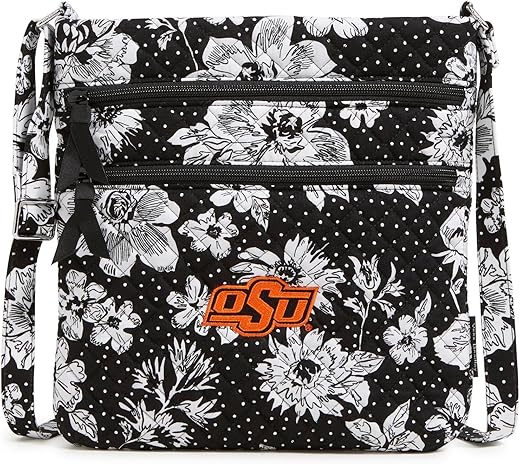 Vera Bradley Women'S Cotton Collegiate Triple Zip Hipster Crossbody Purse (Multiple Teams Available)