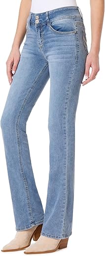 WallFlower Women's Luscious Curvy Bootcut Mid-Rise Insta Stretch Juniors Jeans