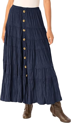 Woman Within Women'S Plus Size Petite Moleskin Skirt