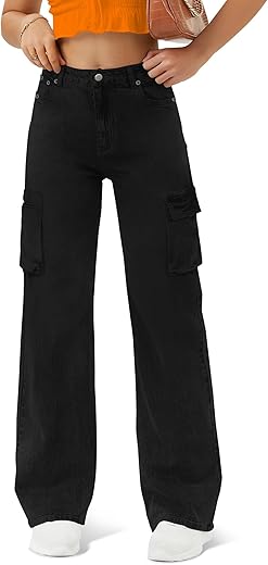 Women High Waisted Cargo Jean For Women…