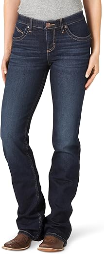 Wrangler Womens Q Baby Mid Rise Boot Cut Ultimate Riding Jean