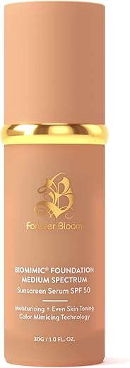 Bio Mimic Foundation Medium Spectrum By Forever Bloom; Protecting From Sun With Spf50; For Gym, Sports, Dancing