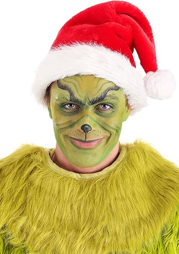 Dr Seuss The Grinch Makeup Kit, 3 Color Tray, Design Pencil/Stencil, Brush &Amp; Applicator Sponge