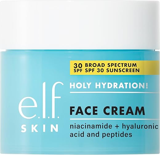 E.l.f. Holy Hydration! Face Cream, Broad Spectrum Spf 30 Sunscreen, Moisturizes &Amp; Softens Skin, Quick-Absorbing &Amp; Ultra-Hydrating, 1.7 Oz