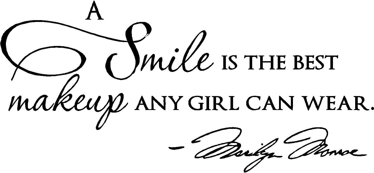 Epic Designs, A Smile Is The Best Makeup Any Girl Can Wear &Quot; Wall Art Wall Saying