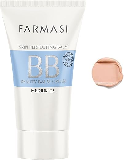 Farmasi Make Up Bb Cream Beauty Balm, Full-Coverage Foundation, Concealer, Moisturizer Bb Cream For All Skin Types, 1.7 Fl. Oz. / 50 Ml (Medium)