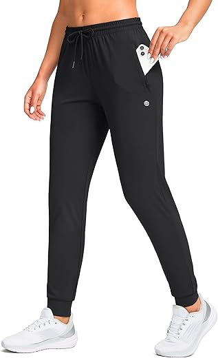 G Gradual Women'S Joggers Pants With Zipper Pockets Tapered Running Sweatpants For Women Lounge, Jogging