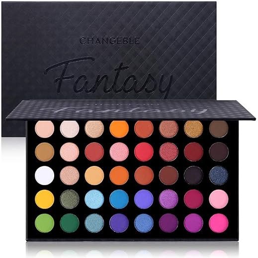 Highly Pigmented Eye Makeup Palette, Matte Shimmer Metallic Eyeshadow Pallet Long Lasting Blendable Natural Colors Make Up Eye Shadows Cosmetics Gift Kit