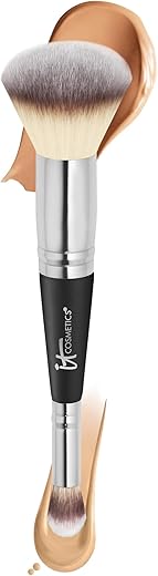 It Cosmetics Heavenly Luxe Complexion Perfection Brush #7 - Foundation &Amp; Concealer Brush In One - Soft Bristles - Pro-Hygienic &Amp; Ideal For Sensitive Skin Multicolor