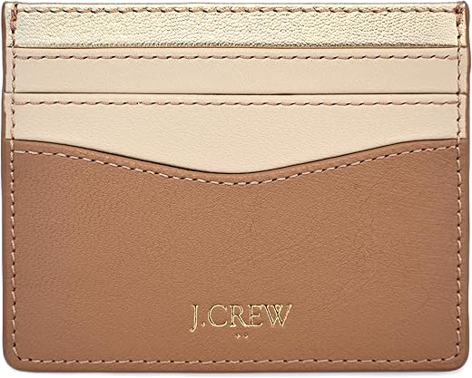 J.crew Mercantile Women'S Leather Card Case Wallet (Leather, Warm Brandy Br6017)