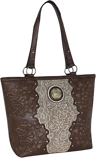 Justin Women'S Lace Panel And Glitter Inlay Tote - 23126309