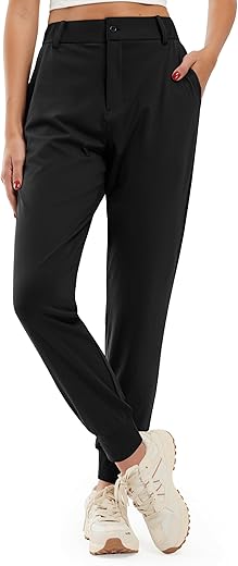 Libin Women'S 4-Way Stretch Golf Joggers Pants With Pockets, Tapered Athletic Running Sweatpants, Work Dress Casual Slacks