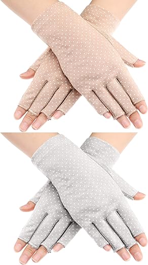 Maxdot Fingerless Gloves Non Slip Uv Protection Driving Gloves Summer Outdoor Gloves For Women