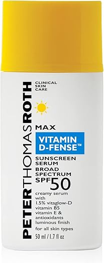 Peter Thomas Roth | Max Vitamin D-Fense Sunscreen Serum Broad Spectrum Spf 50, Sunscreen Serum For Face, Spf Moisturizer