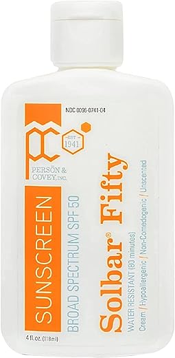 Solbar Solbar Fifty Pf Cream Sunscreen Spf 50 Unscented, 4 Oz, 4 Ounce