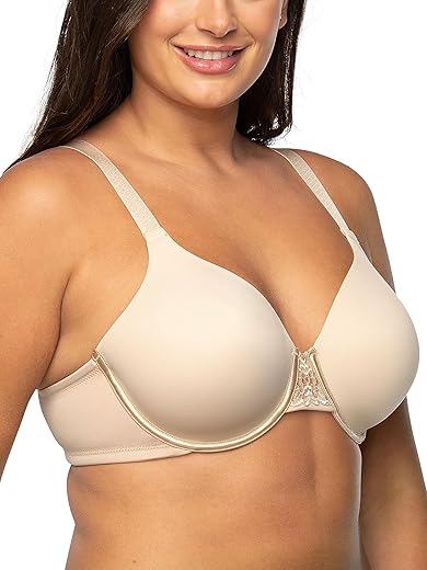 Vanity Fair Women'S Full Figure Beauty Back Smoothing Bra, 4 Way Stretch Fabric, Lightly Lined Cups Up To H