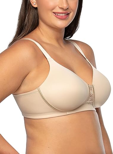 Vanity Fair Women'S Full Figure Beauty Back Smoothing Bra, 4 Way Stretch Fabric, Lightly Lined Cups Up To H