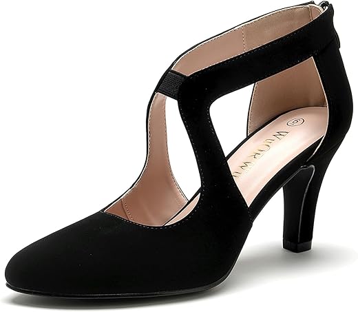 Wuorwu Women'S Closed Toe Pump Heels