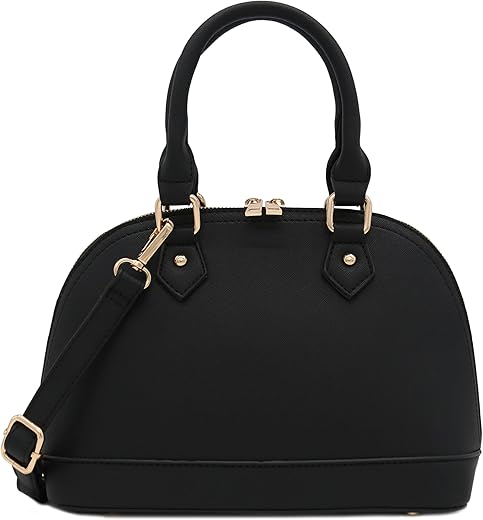 Zip-Around Saffiano Classic Dome Satchel